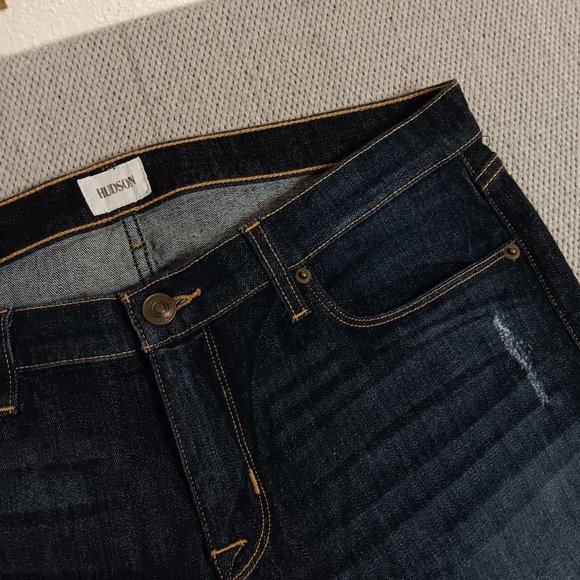 Hudson Krista Super Skinny Jeans Distress Ripped Knees 32 - Picture 7 of 15